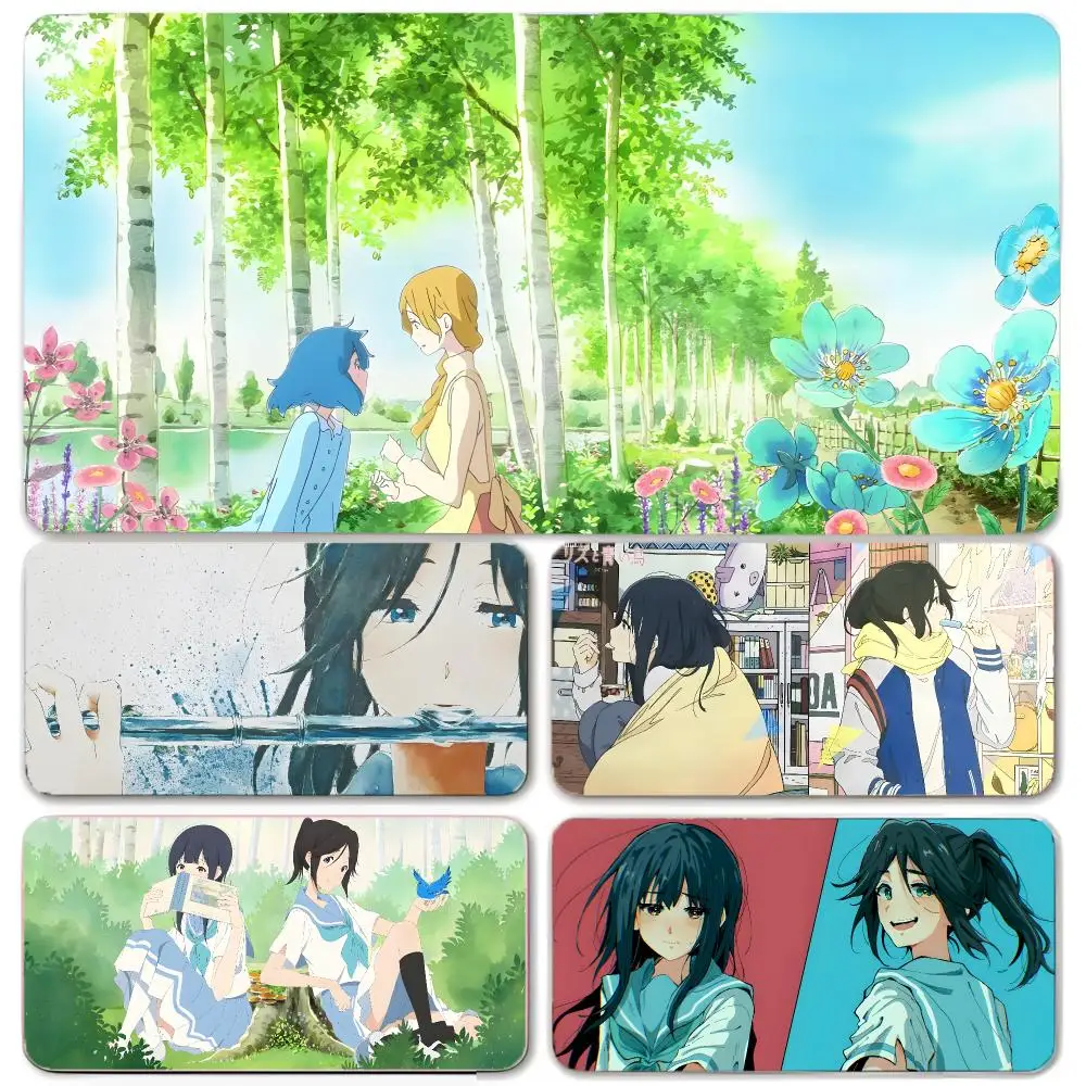 Anime Movie Liz And The Blue Bird Mouse Pad Large Gaming Mousepad with Thick Stitched Edge Non-Slip Desk Mat