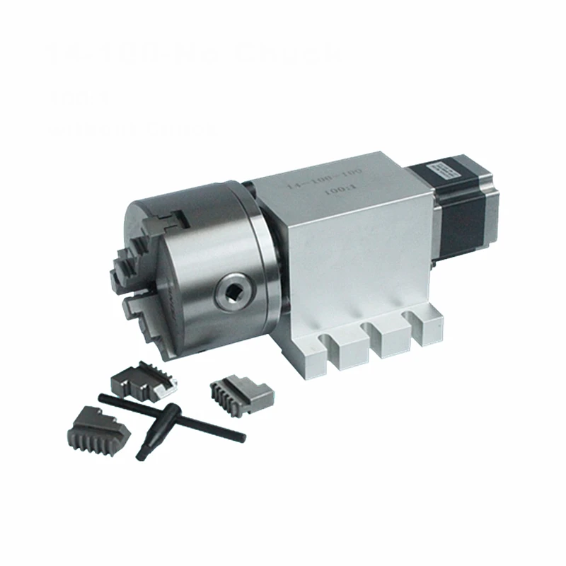 Harmonicgear Retarder 4th A Axis Dividing Head 80 100mm Chuck for Mini CNC Router Machine Rotary Axis Speed Reducing Ratio100