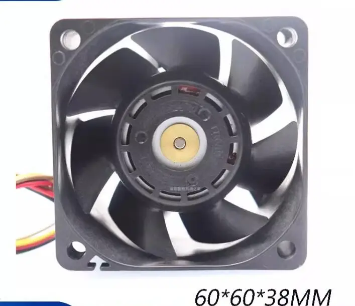 SANYO DENKI 9GV0612P1M041 DC 12V 1.5A 60x60x38mm 4-Wire Server Cooling Fan