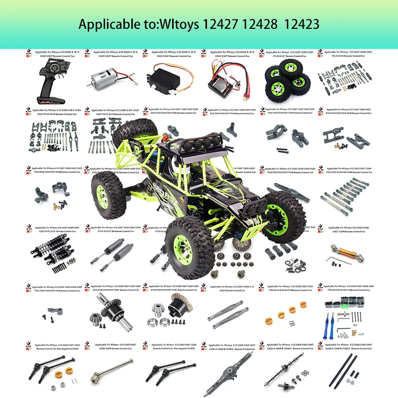 Wltoys-eje Transmisión Trasero Metal Para Coche Teledirigido, Accesorios De Piezas Actualización,12423,12428,12429,12427  1/12