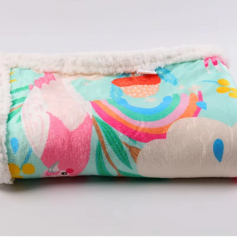 Wholesale Soft Sherpa Fleece Pet Blankets Warm Cute New Designer Custom Print Sublimation Luxury Pet Dog Blanket