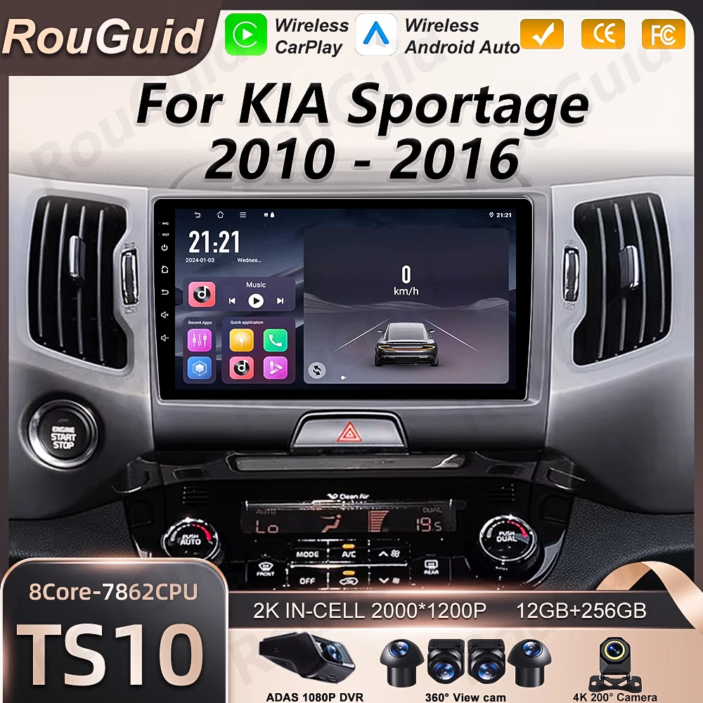 

Автомагнитола Android 16 для KIA Sportage 3 SL 2010-2016, 5G мультимедийный плеер, GPS, Bluetooth-навигация