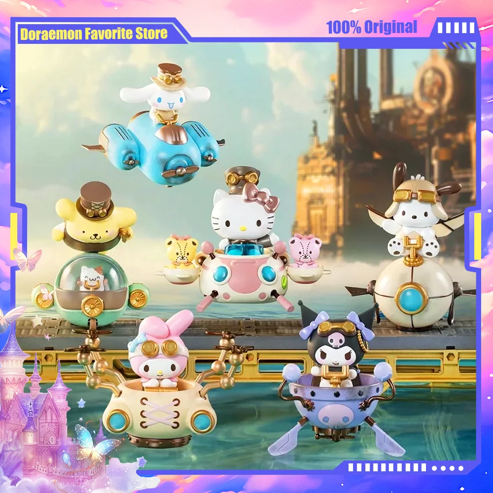 

Genuine Kuromi Cinnamoroll Pochacco Melody Characters Steampunk Series Blind Box Toys Anime figure Mystery box modle Xmas Gifts