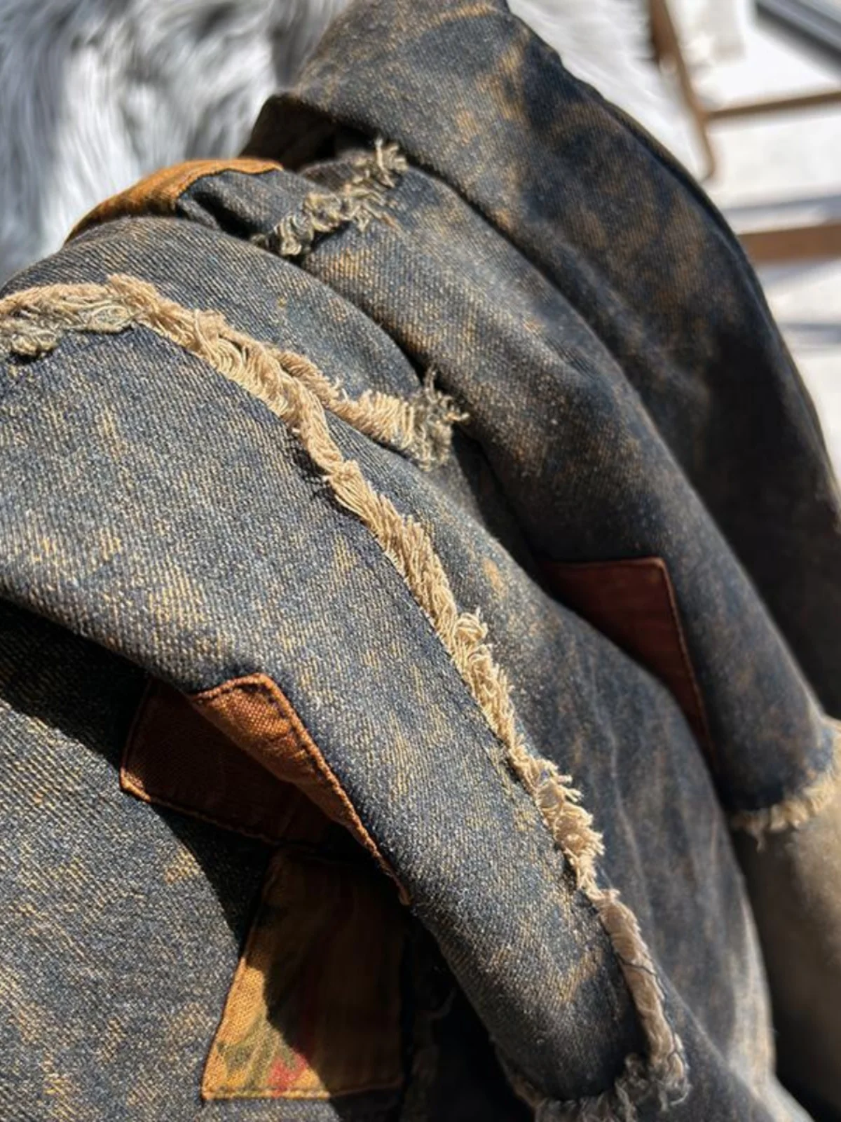 

Retro Ethnic Sle Denim Overalls Wide Leg Pants Women's Loose Slimming Harlan Pants Spring Summer Original Design Cotton