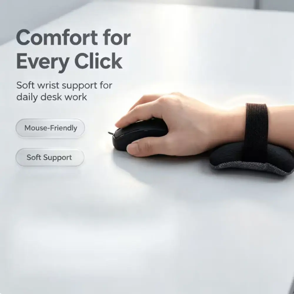 Easy Clean Ergonomic Wrist Rest Comfort Touch Cloth Mouse Cushion Thick Anti Slip Mouse Pillow Daily