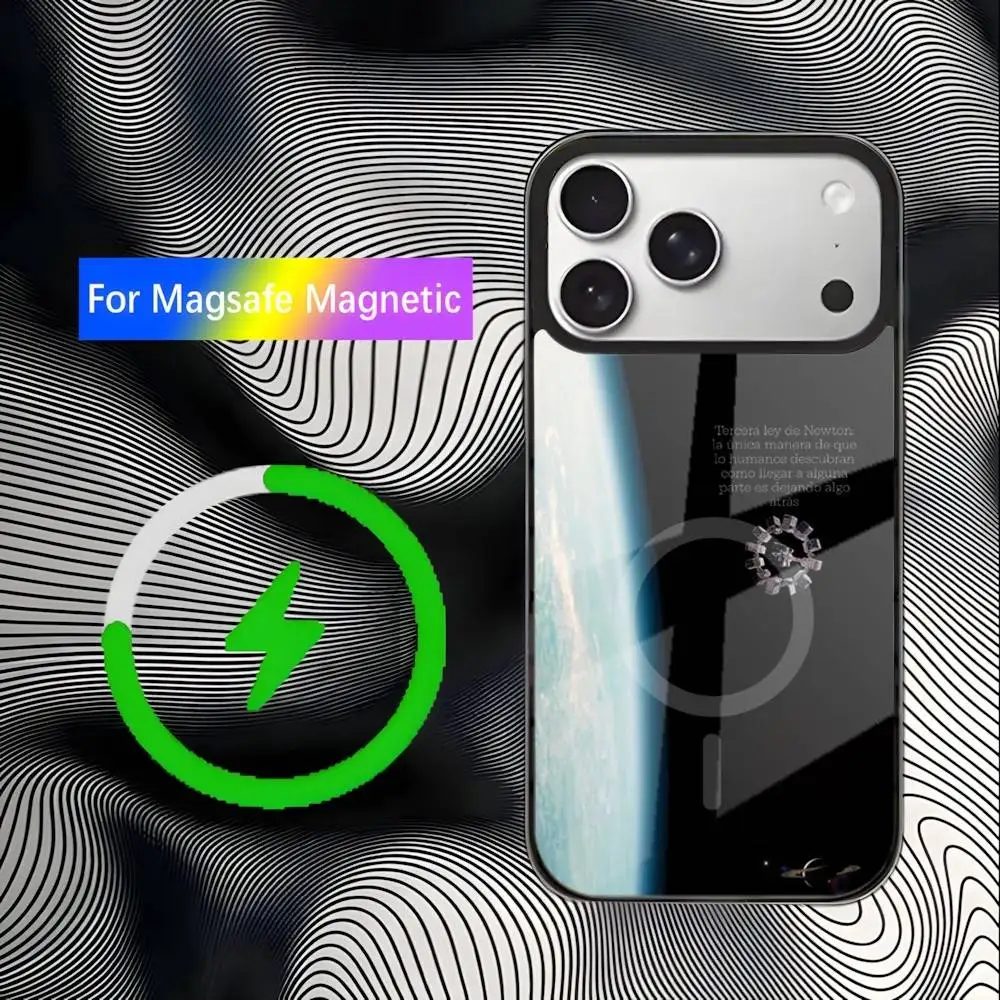 Custodia per telefono I-Interstellar Cooper per iPhone 17,16,15,14,13,12,11,Pro,Max,Plus,Mini,SE4,E Ricarica wireless magnetica Magsafe