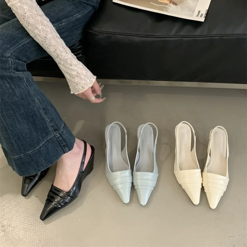 

Fashion design: French women's high heels, sexy pointed high heels, wedding party sandals, women's shoes Zapatos Mujer
