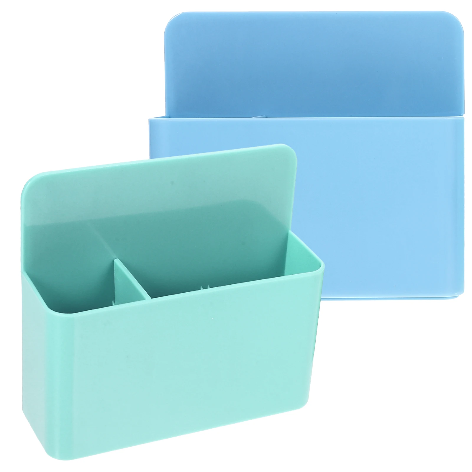 

2Pcs Magnetic Storage Boxes Large White Pink Hard Plastic Compartment Marker Holders for Locker Office Home Use Dry Erase Marker