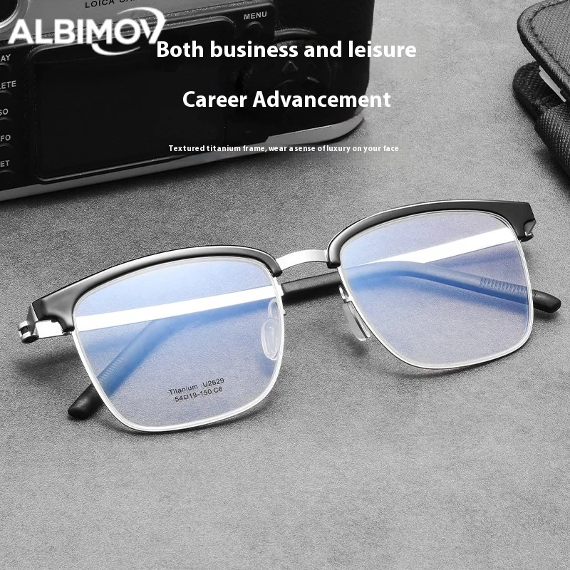 

Очки по рецепту для близорукости без оправы Emi, ультралегкие классические медицинские очки для чтения, оправа для очков по индивидуальному заказу, очки с прогрессивной оптикой