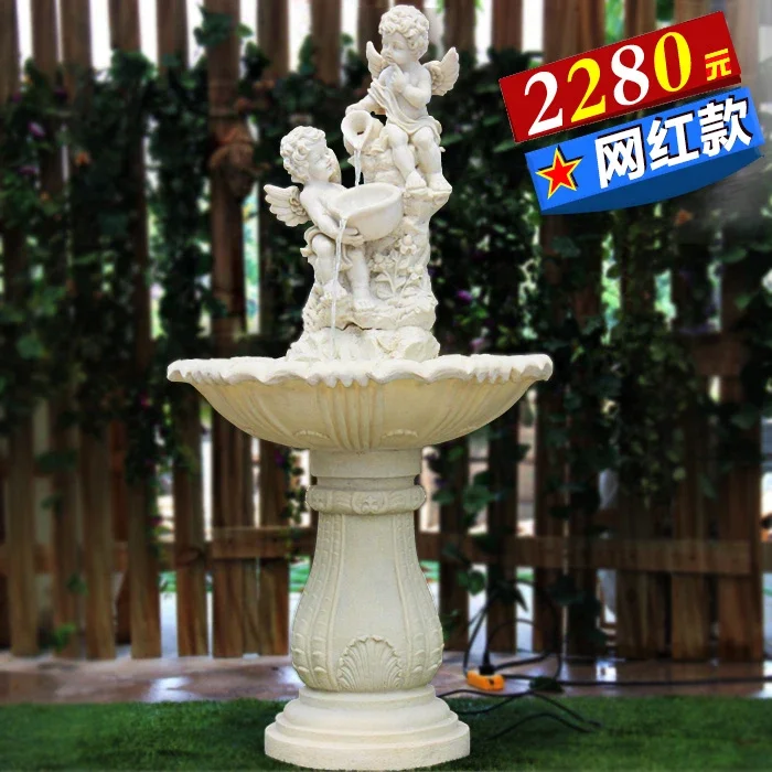 Large flowing fountain living room sculpture outdoor rockery fish pond courtyard water feature garden decoration floor ornament