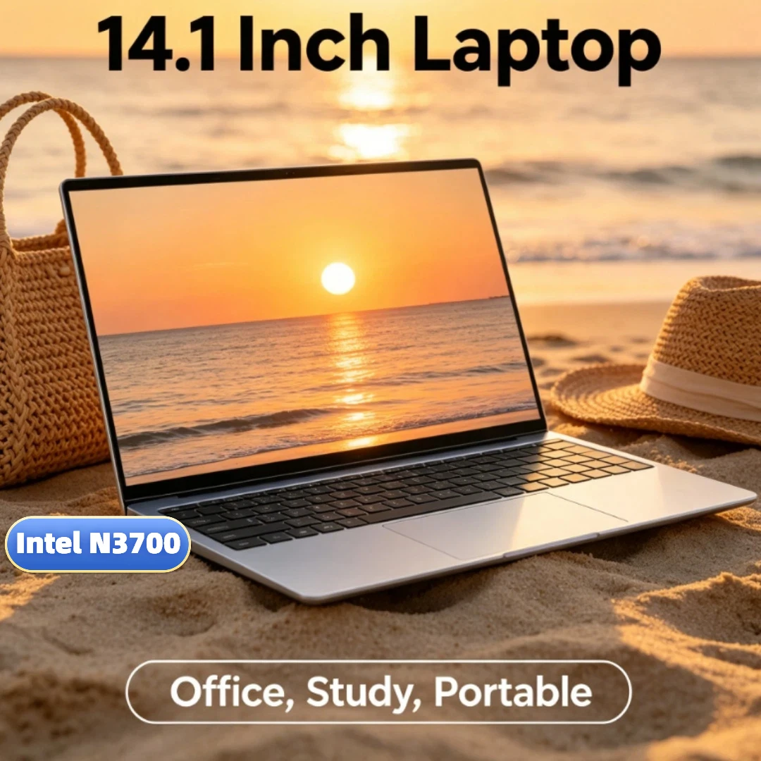 

Intel N3700 Office Dedicated Slim Light Work Efficient Stable Running 14.1 Inch Ultra Thin Laptop 2026 New Win11 16GB 32GB RAM