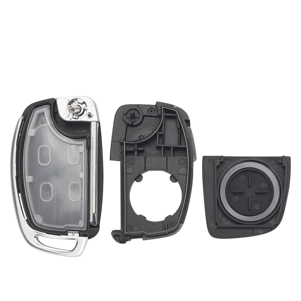 KEYYOU For Hyundai HB20 IX35 I45 SANTA FE Accent I40 I20 HY15/HY20/TOY40 Uncut Blade 3 Button Filp Car Remote Key Case