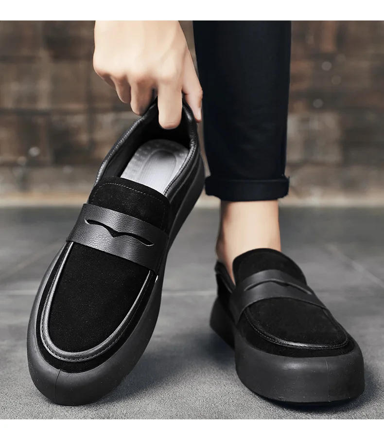 Driving Shoes Man Genuine Leather Loafers Comfortable Men's Casual Shoes Comfy Moccasins Slip on Business Footwear