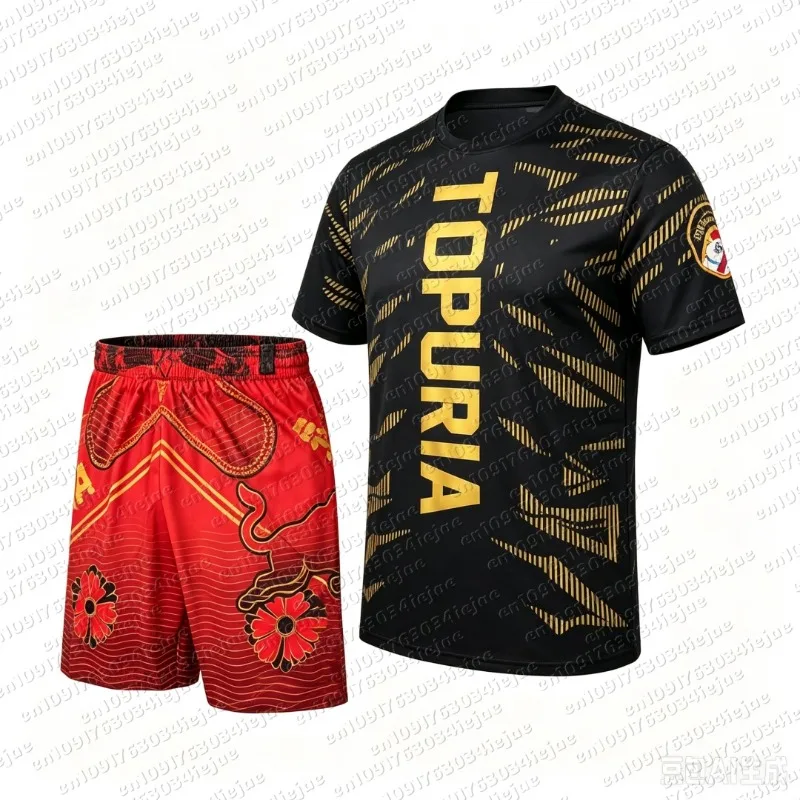 Summer Top Boxer MMA Octagonal Cage İlia Topuria T-shirt Shorts Set Kid Sports Training Running Set Speed Drying Fighting Set