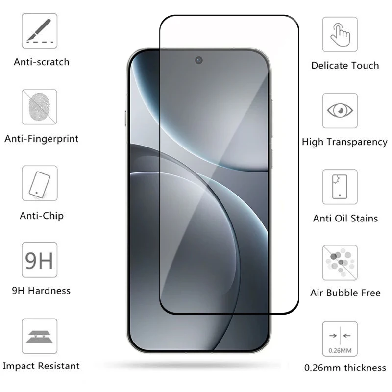 6in1 Volle Abdeckung Glas Für OPPO Finden X9 Pro Gehärtetem Glas OPPO Finden X9 Pro Screen Protector HD Telefon objektiv Film OPPO Finden X9 Pro – Detail 1