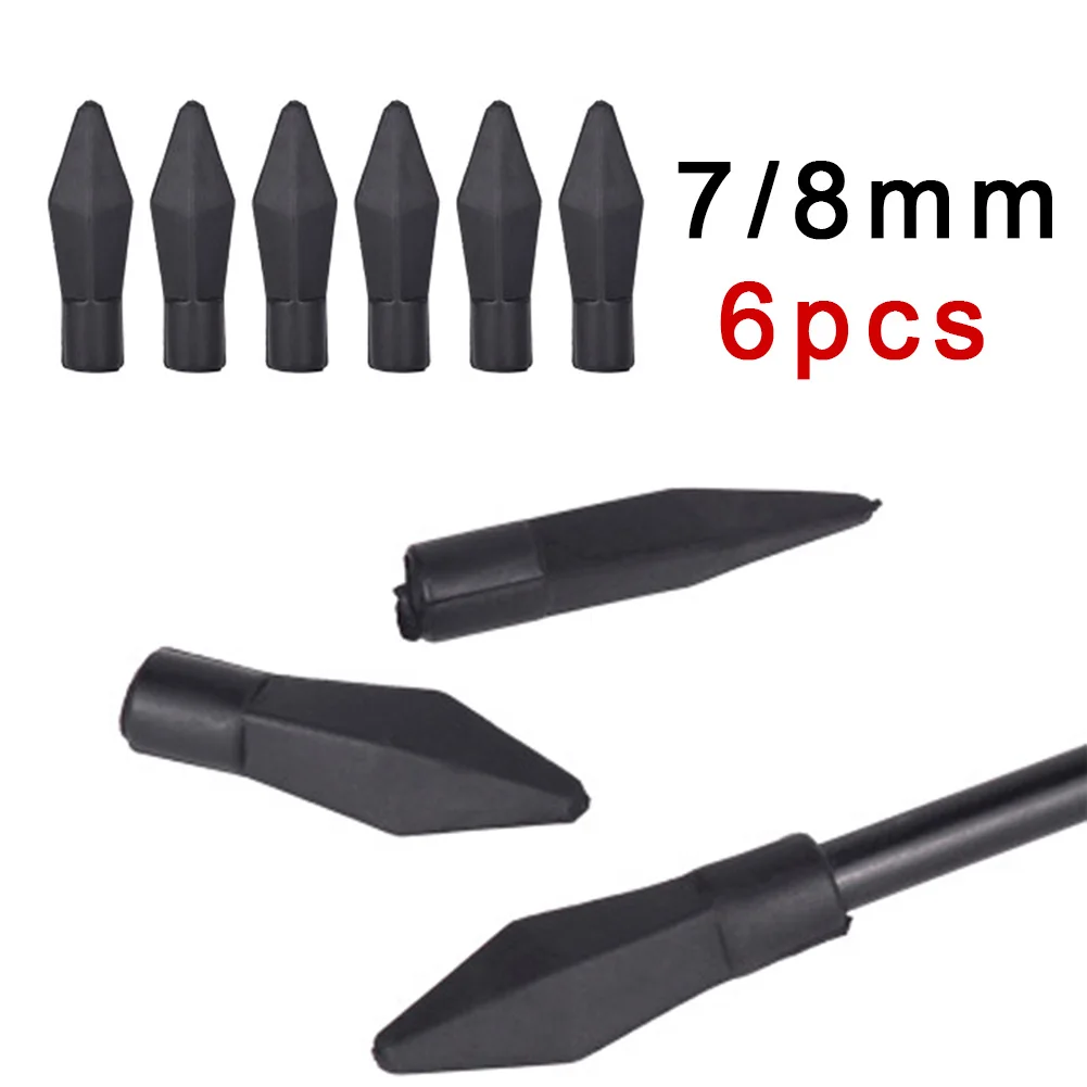 12/24/50pcs Soft Rubber Archery Arrowheads Safety Soft Broadheads Shoo/ting Game Practice Tips For ID 6mm 8mm Arrow Points