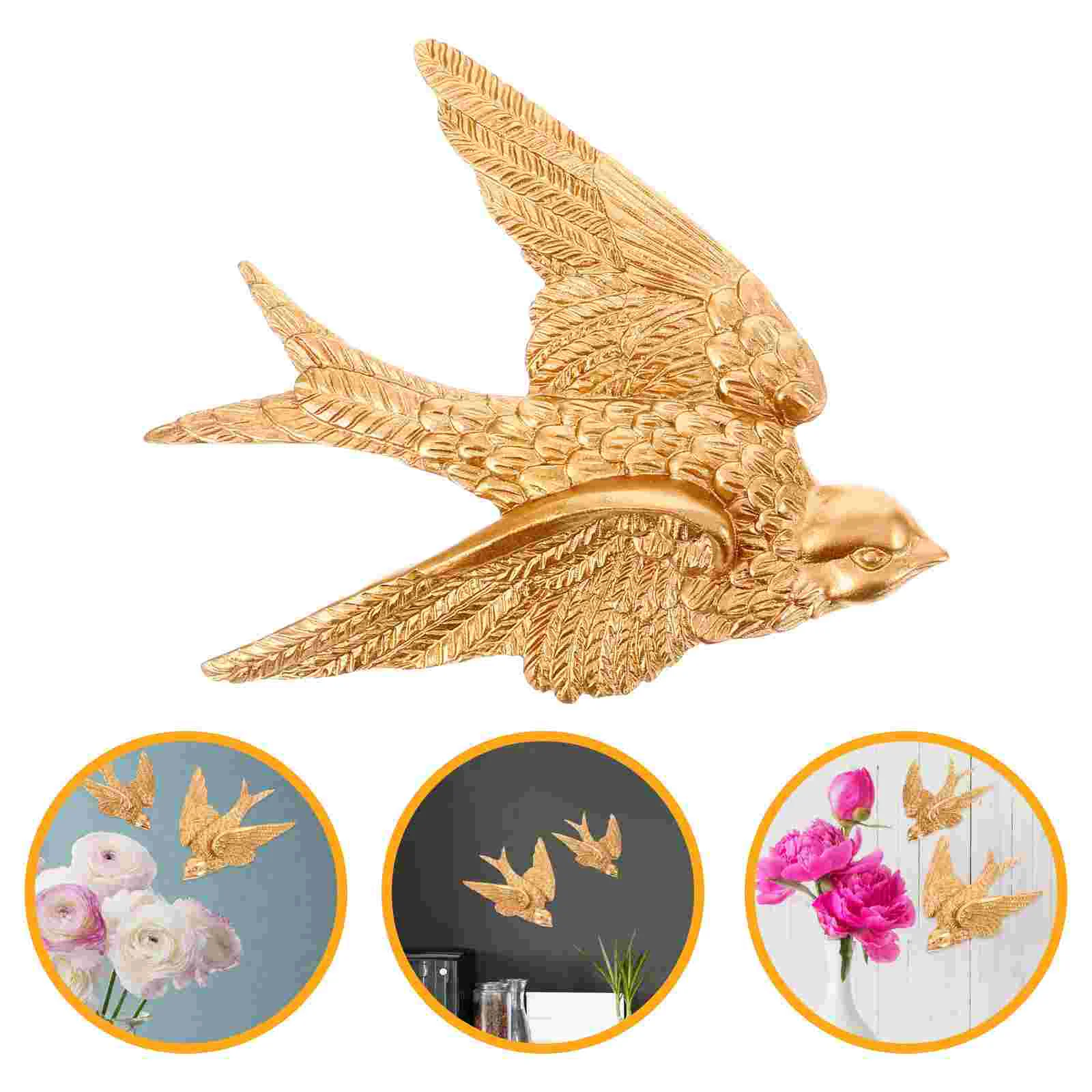 2 Pcs A Pair of Wall-mounted Swallows Ornament Outdoor Decorations Home Decorate Indoor Craft Crafts