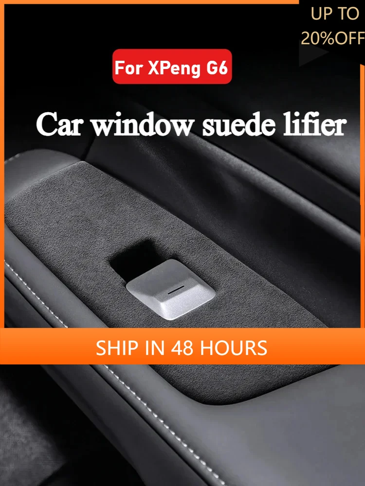 

NEW1 для XPeng G6, автомобильный стеклоподъемник, панель ключей, алькантара, замша, обновление салона автомобиля, защитная наклейка