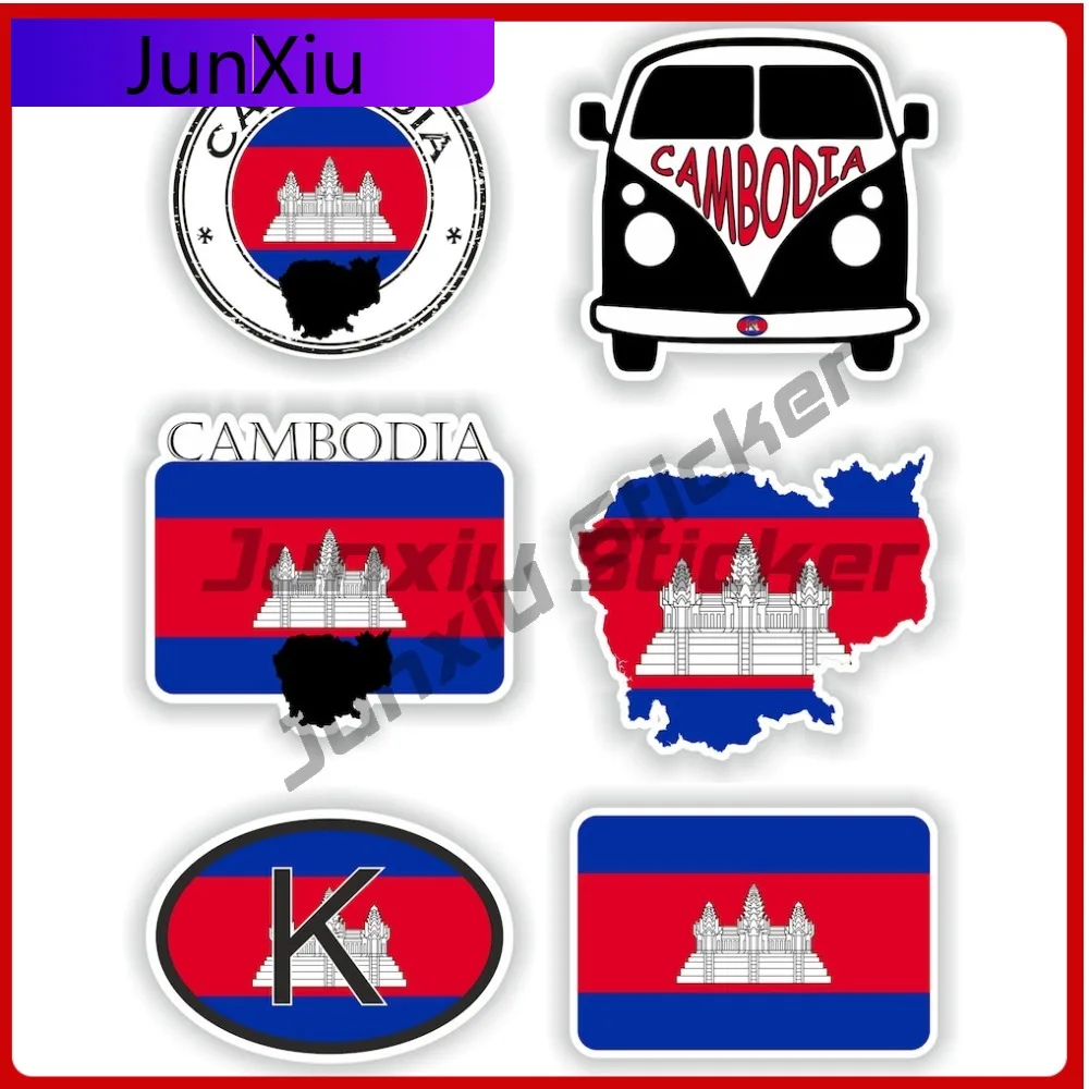 

Cambodia Set Cool Car Fade Resistant Sticker Accessory Graphic Funny Custom Car Anti Scratch Truck UV Waterproof Sticker Symbol