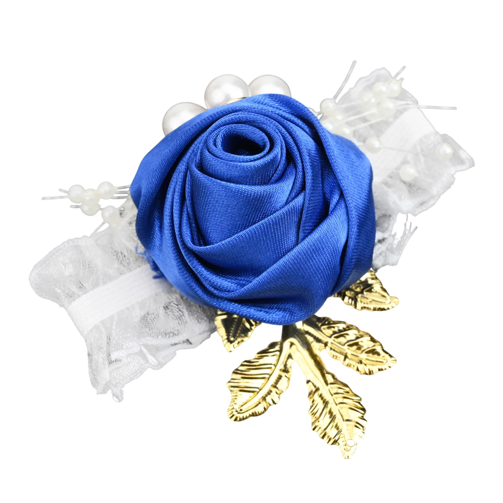 Blue Light Blue Garlands Wedding Supplies Wrist Flowers Wedding Flowers Light Grey Rose Warm White Bright White