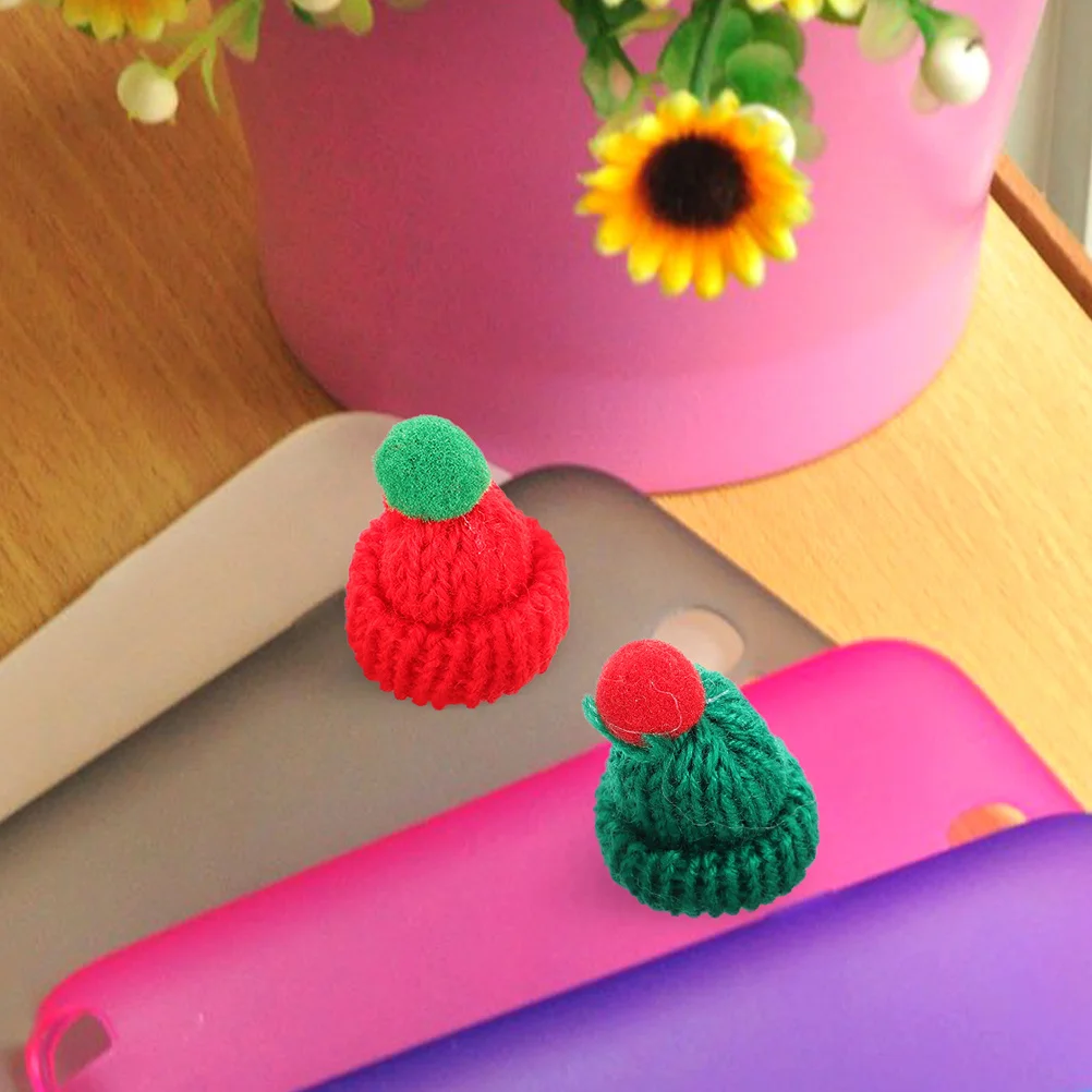 

12 Pcs Elf Props Hat Making Supplies Bearded Dragon Costume Knitted Craft Snowman Hats