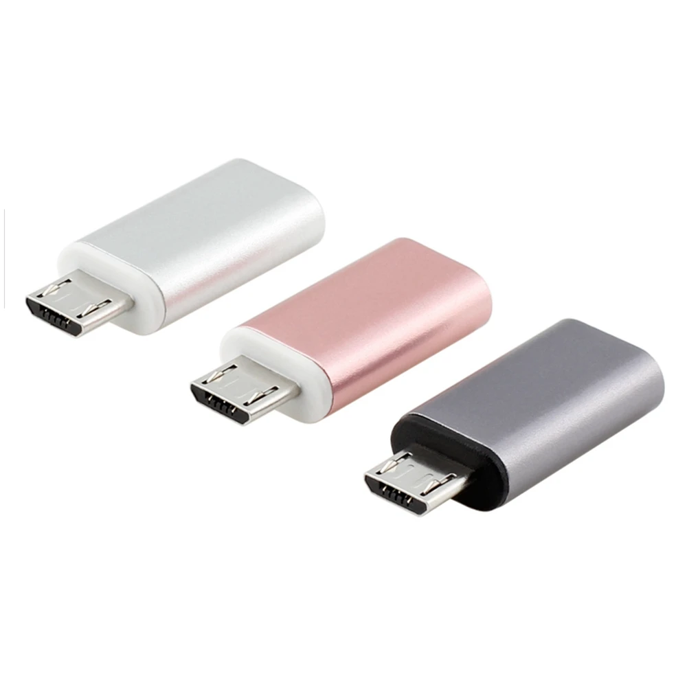 TOP Quality Rose Gold Metal USB 3.1 Type C USB-C Female to Micro USB 2.0 Male Adapter Plug Adapter OTG