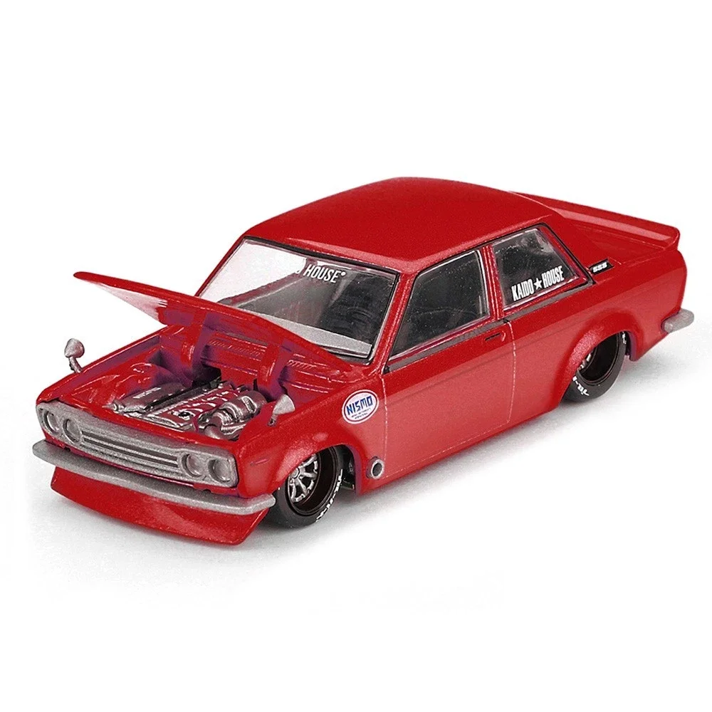 1-64-カイドーハウス-x-ミニ-gt-ダットサン-510-ストリート-v3-レッド-khmg229-ダイキャストモデルカー-限定版-合金