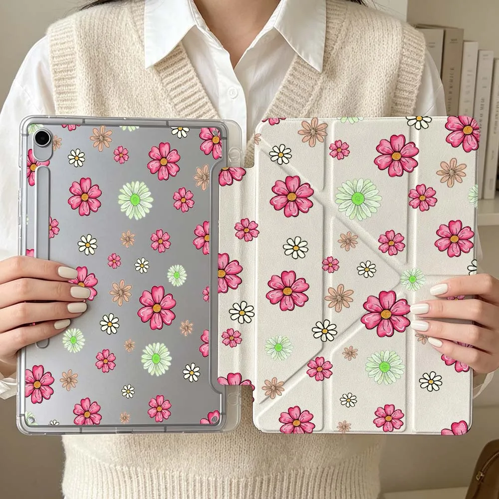 

Colorful Flower Pattern Soft For Samsung Galaxy Tab S6 S7 S8 S9 S10 A8 A9 A11 Lite FE Plus 3Y Tablet Case