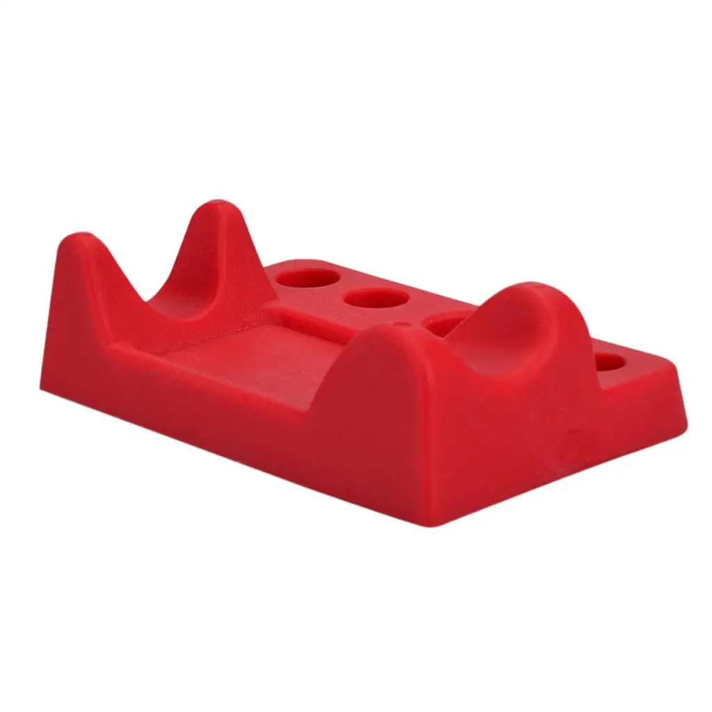 

Прочная силиконовая подставка для ручек, держатель принадлежностей для больших/средних/маленьких чернильных стаканчиков, тампонов и т. д. - красный