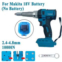 Brushless Electric Riveter Gun For Makita 18V Battery (No Battery) Powerful Screwdriver 2.4-4.8mm Automatic Riveting Tool