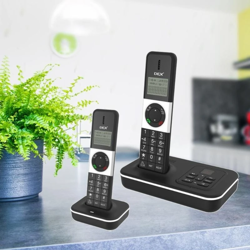 K0EA D1002 TAMD Handy Phone Business Office Home Digital Cordless Recording Message Telephone 1.6 inch LCD Screen Display