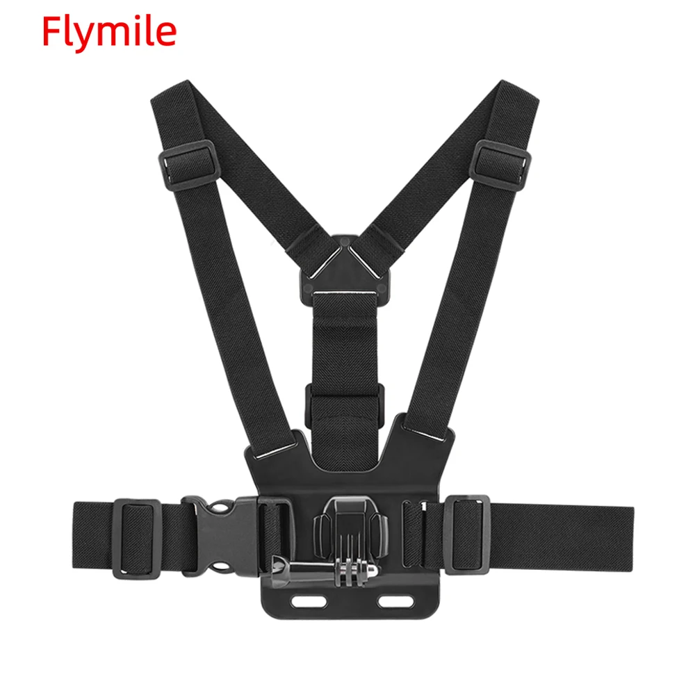 Flymile حزام الصدر جبل حزام ل DJI Action 5 Pro/GoPro 13/12/11/9/Insta360 X5 كاميرا تسخير حزام حامل POV ملحق