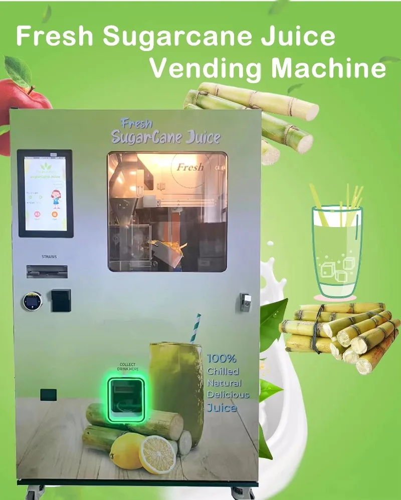 24 Hour Service Sugar Cane Vending Machine with Deliciously Fresh Sugarcane Juice Anytime High Quality Vending Machine