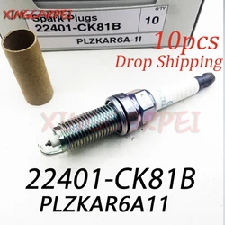 10pcs PLZKAR6A-11 22401-CK81B Iridium Spark Plugs Fit For NISSAN X-TRAIL QASHQAI NV200 MARCH Frontier LZKAR6AP11 22401CK81B