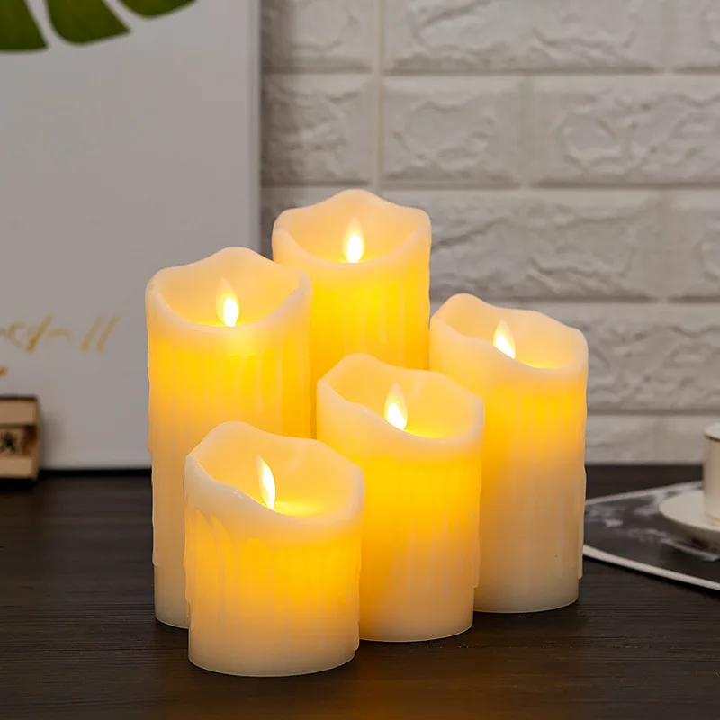 12.5cm Led Electronic Candle Light Household Smokeless Lighting Birthday Hotel Wedding Decoration