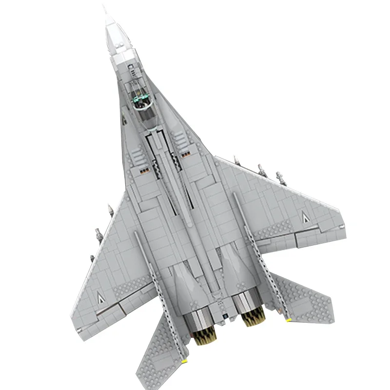 MOC-Modelo Militar de Construção de Tijolos para Crianças, MOC, MIG-29, Tecnologia Fighter Jet, Blocos Modulares, Brinquedos de Montagem DIY