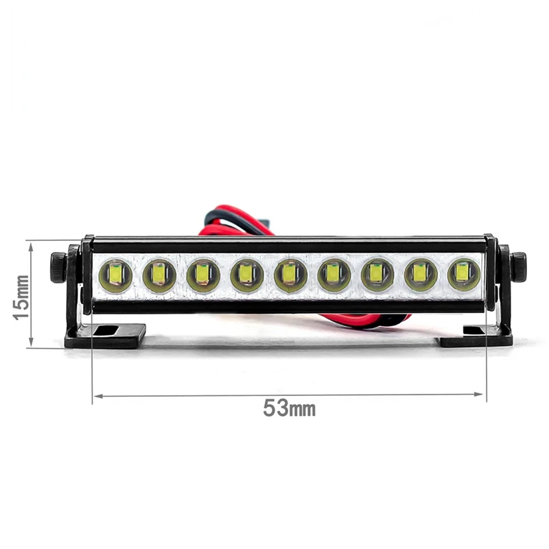 Barre lumineuse LED pour toit de voiture Rc, lampe 9/18/25, Inoler Trx4, Axial Scx10, 1/10, Scx24, Wrangler D90, Rubicon Body, 90046