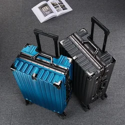 26 inch Trolley Luggage Aluminum Frame Rolling Luggage Case Travel Suitcase on Wheels Combination Lock Carry on Luggage