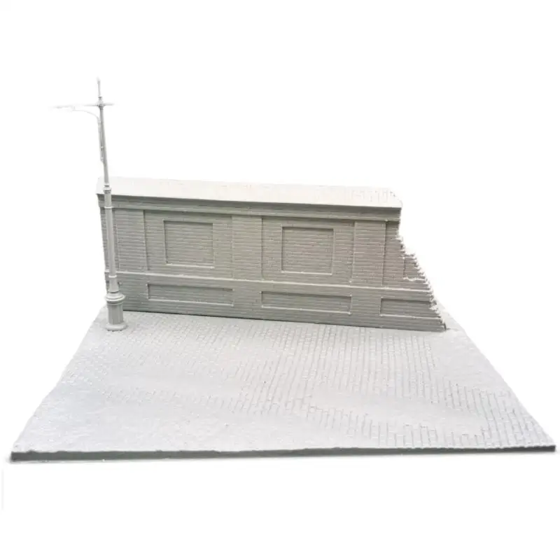WW2 Urban Corner Display Historic Setting Brick Wall Display Detailed Texture