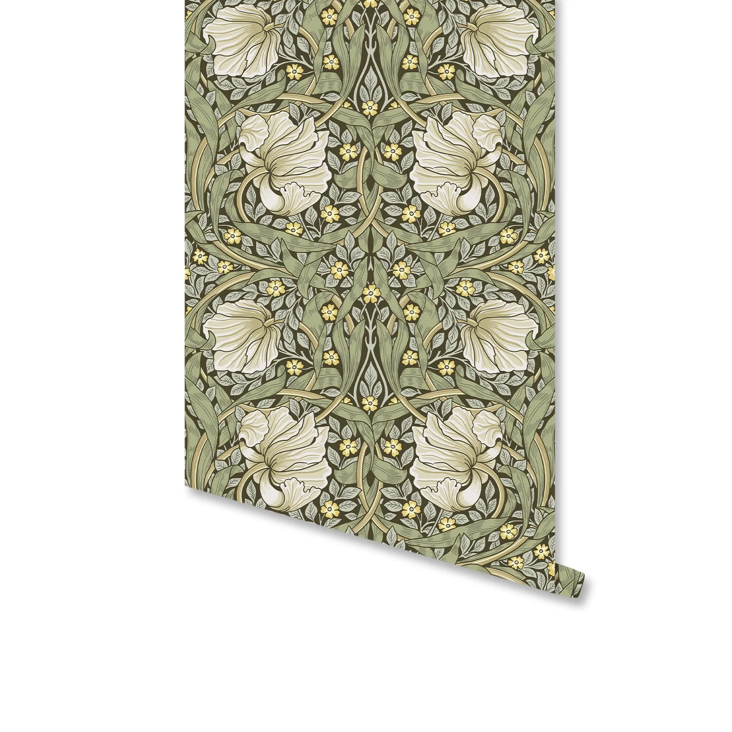 

Vintage Floral Wallpaper Peel and Stick Botanical Sage Wall Murals Home Kitchen Bedroom Decor Contact Paper for Living Room