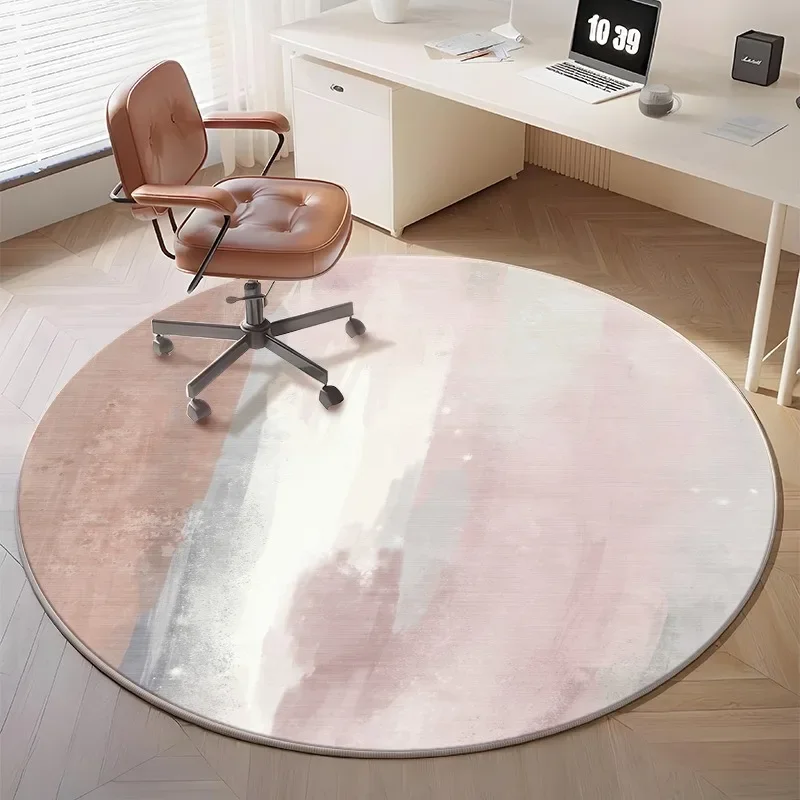 

Minimalist Geometric Round Rug – Modern Abstract Floor Mat for Home Office with Stylish Workspace Vibe