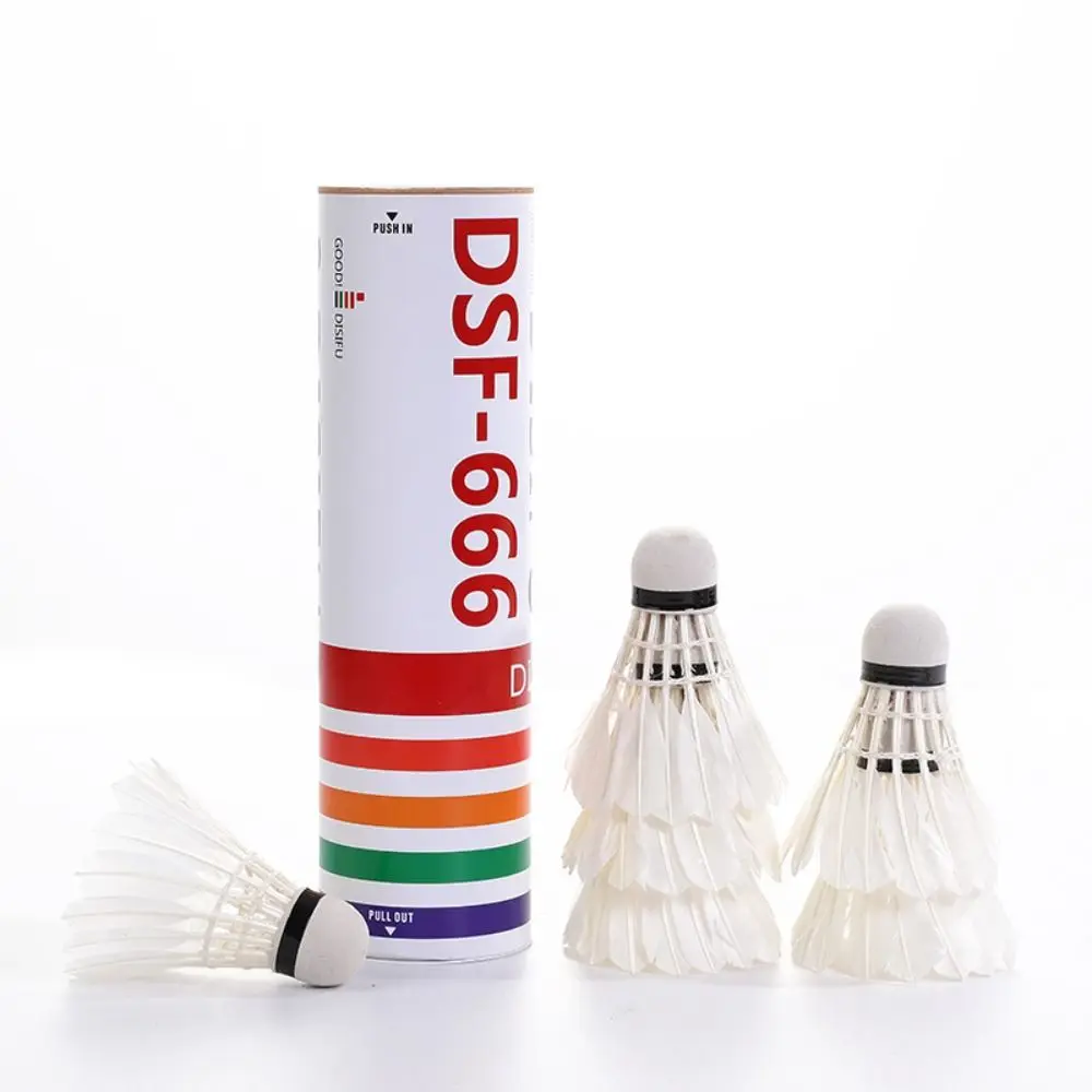 Afbeelding 4: 3/6PCS Wit Schuimkop Sportaccessoires Trainingsbenodigdheden Shuttle Bal Windbestendigheid Eendenveren Badminton