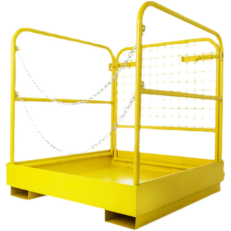 

Forklift manned platform high-altitude outdoor maintenance platform with guardrail foldable forklift safety cage