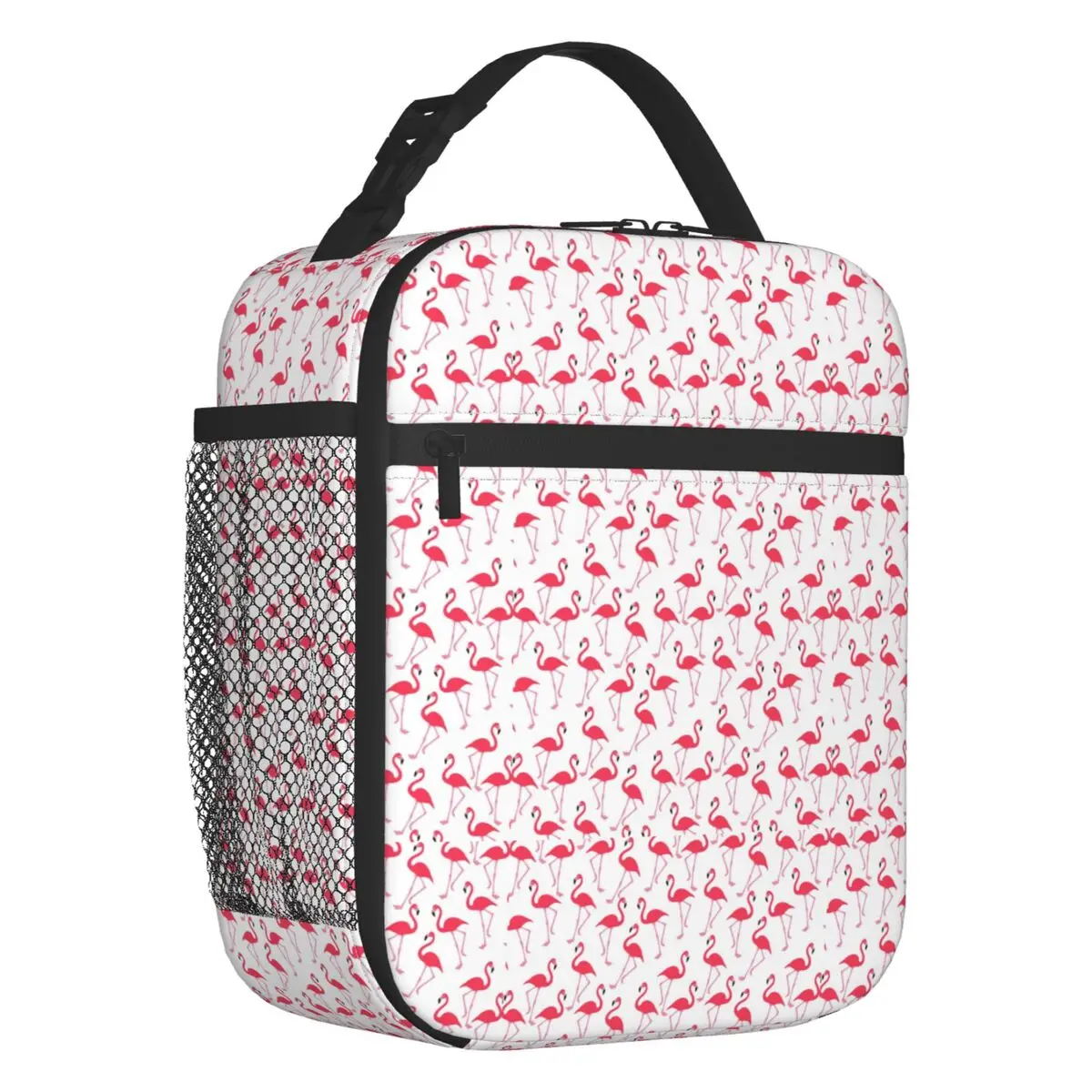 Pink Flamingo Thermal Insulated Lunch Bags Women Portable Lunch Container for Outdoor Camping Travel Multifunction Food Box