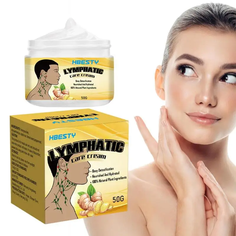 Lymphatic Detox Health Cream Massage Repair Ointment Anti-swelling Herbs Cream Unclog The Neck Armpit Breast Lymph Health Care