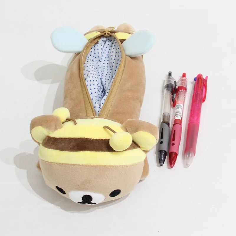 Kawaii الدب شقيقة القط فستان مقلمة الفتيات قلم رصاص الحقيبة القلم حقيبة الكرتون مقلمة بشكل جذاب للهدايا المدرسية