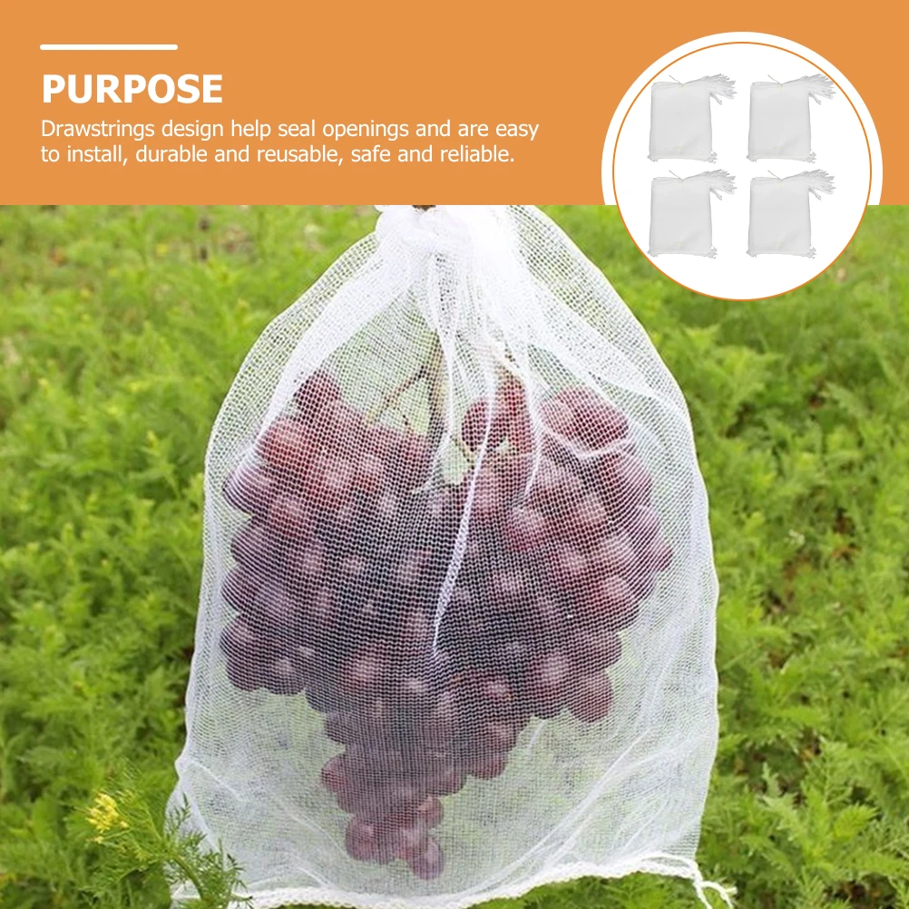 

25 Pcs Birdproof Mesh Bag Fruit Bags for Trees Garden Netting Breathable Protect Protective Parrot