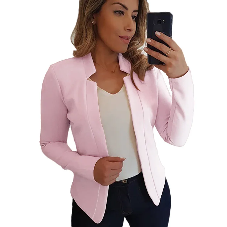 Women Fashion Thin Long Sleeve Cardigan Casual Suit Jacket Spring Female Top Autumn Professional Wear Korean Coat S-5XL