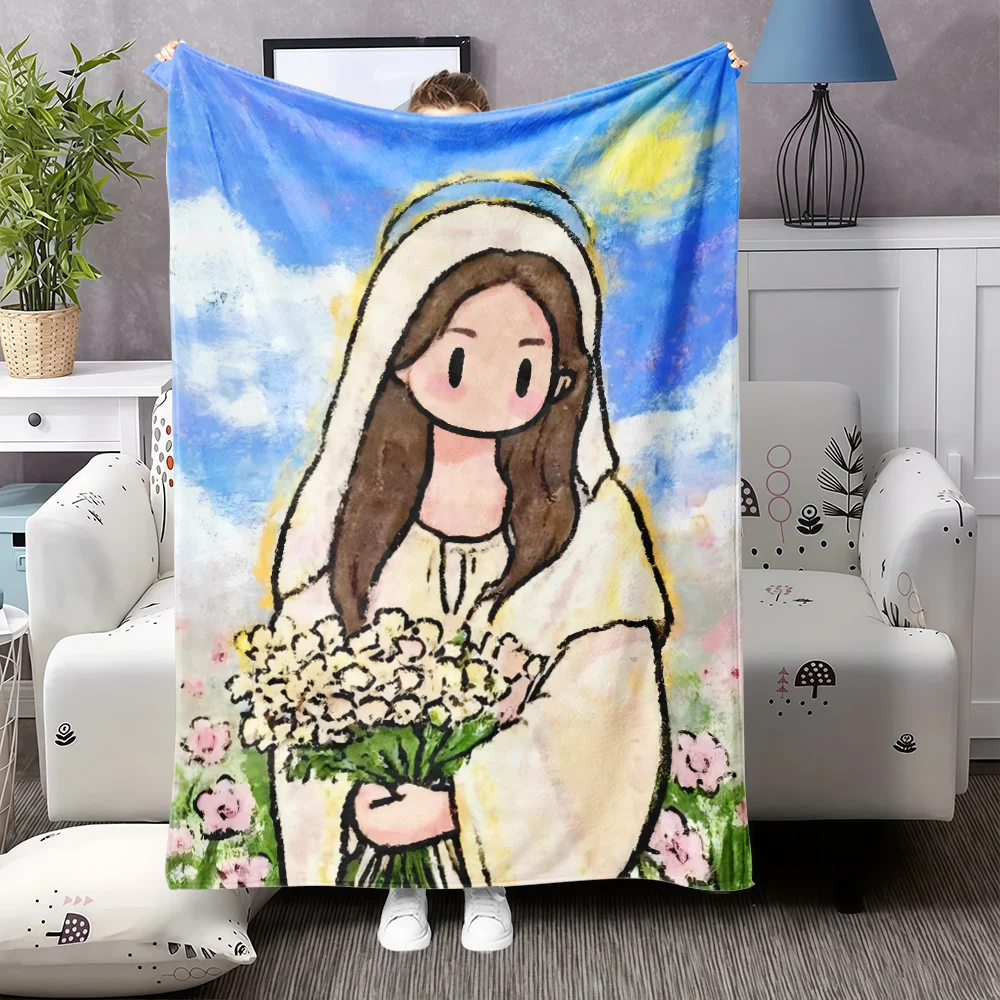 1pc Fleece Blanket Featuring The in The Garden, a Gift Blanket for Family And Friends, Perfect for Napping, Covering Up, Sofa Us