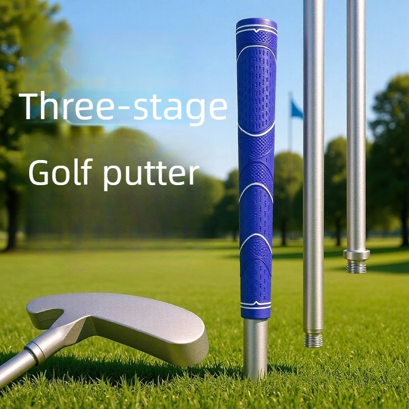 Detachable Golf Putter Beginner Training Golf Practice Putting Lightweight Three Section Durable Clubs Portable Sports Equipment